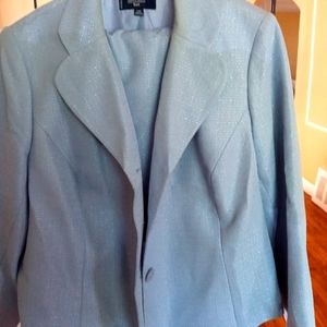 Light blue skirt suit
